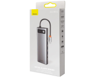 BASEUS Hub 11w1 Metal Gleam USB-C do 3x USB 3.0 + 2x HDMI + USB-C PD + RJ45 + microSD/SD + VGA + AUX CAHUB-CT0G - 731679 - zdjęcie 6
